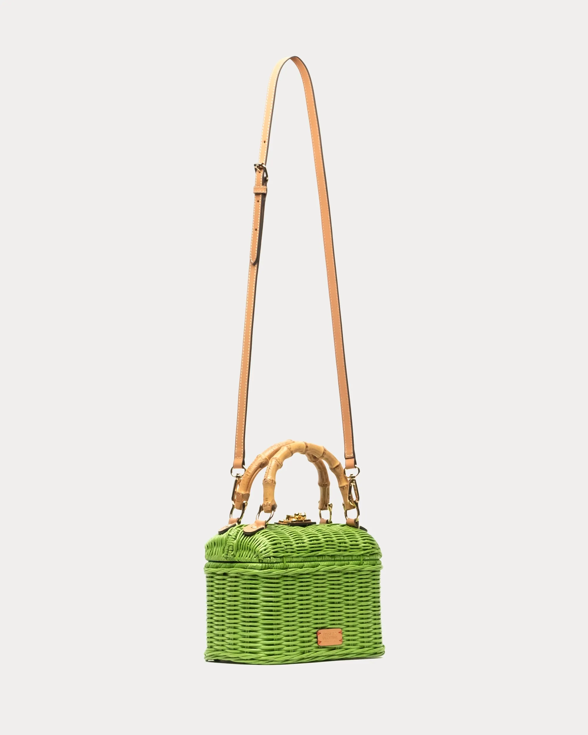 Hannah Lunchbox Wicker Lime Green