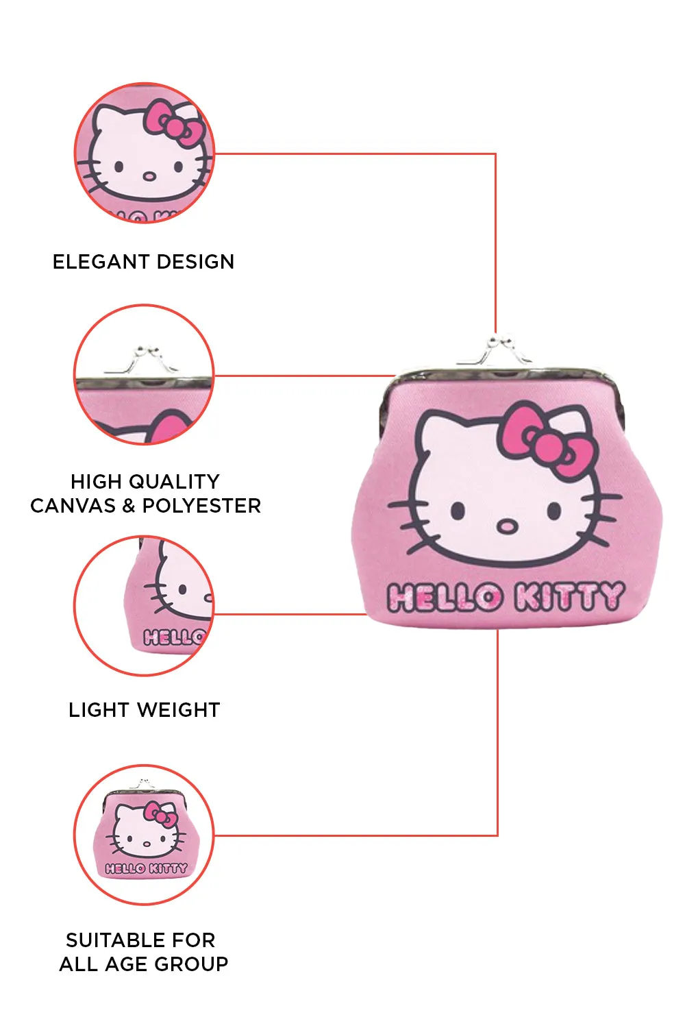 Hello Kitty Graphic Coin Purse