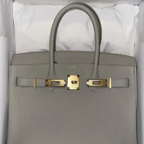 Hermès Birkin 30 Gris Perle Togo Gold Hardware GHW