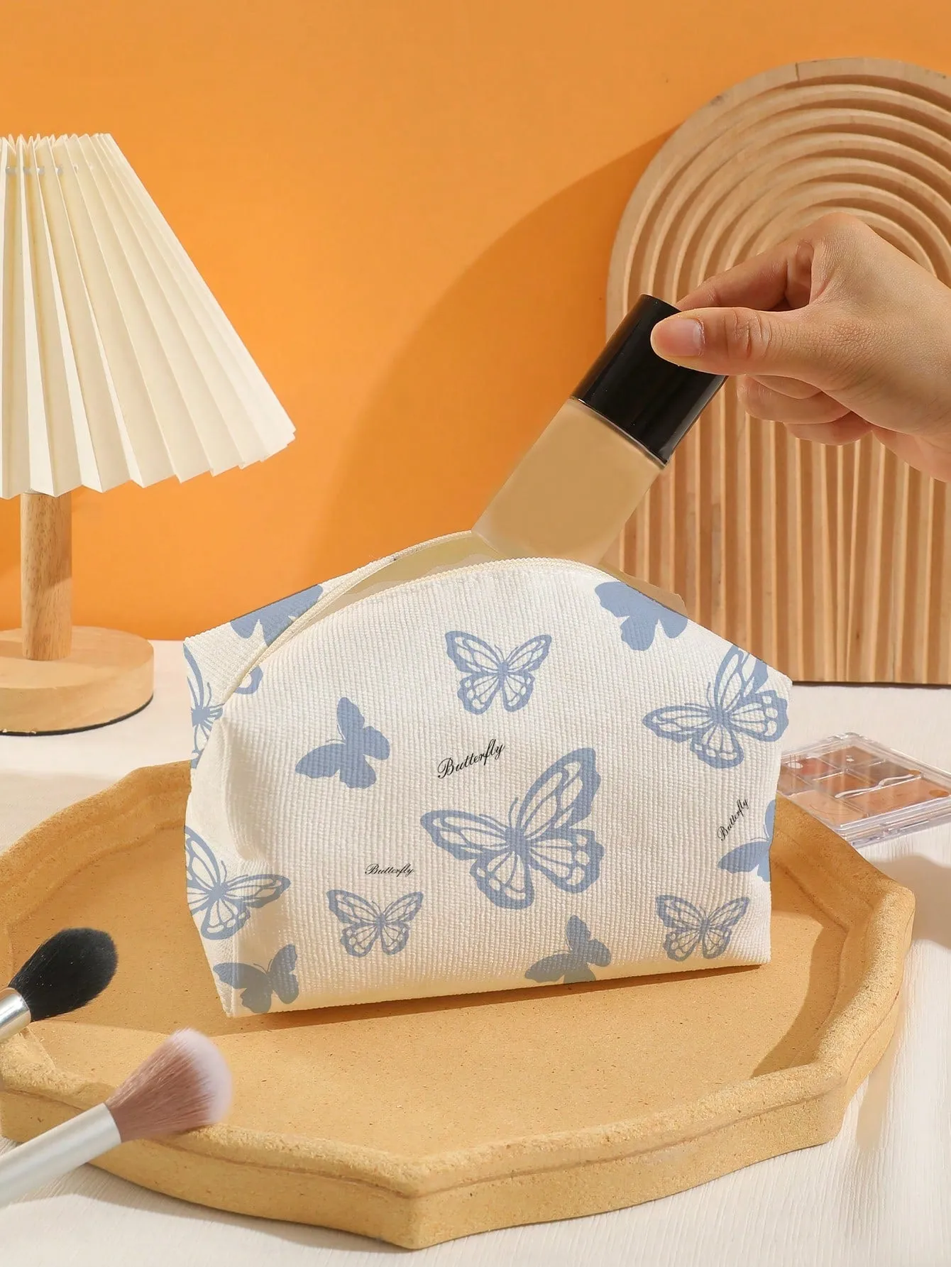 Hollow Butterfly Makeup Bag Cosmetic Organizer Toiletries Bag Makeup Organizer