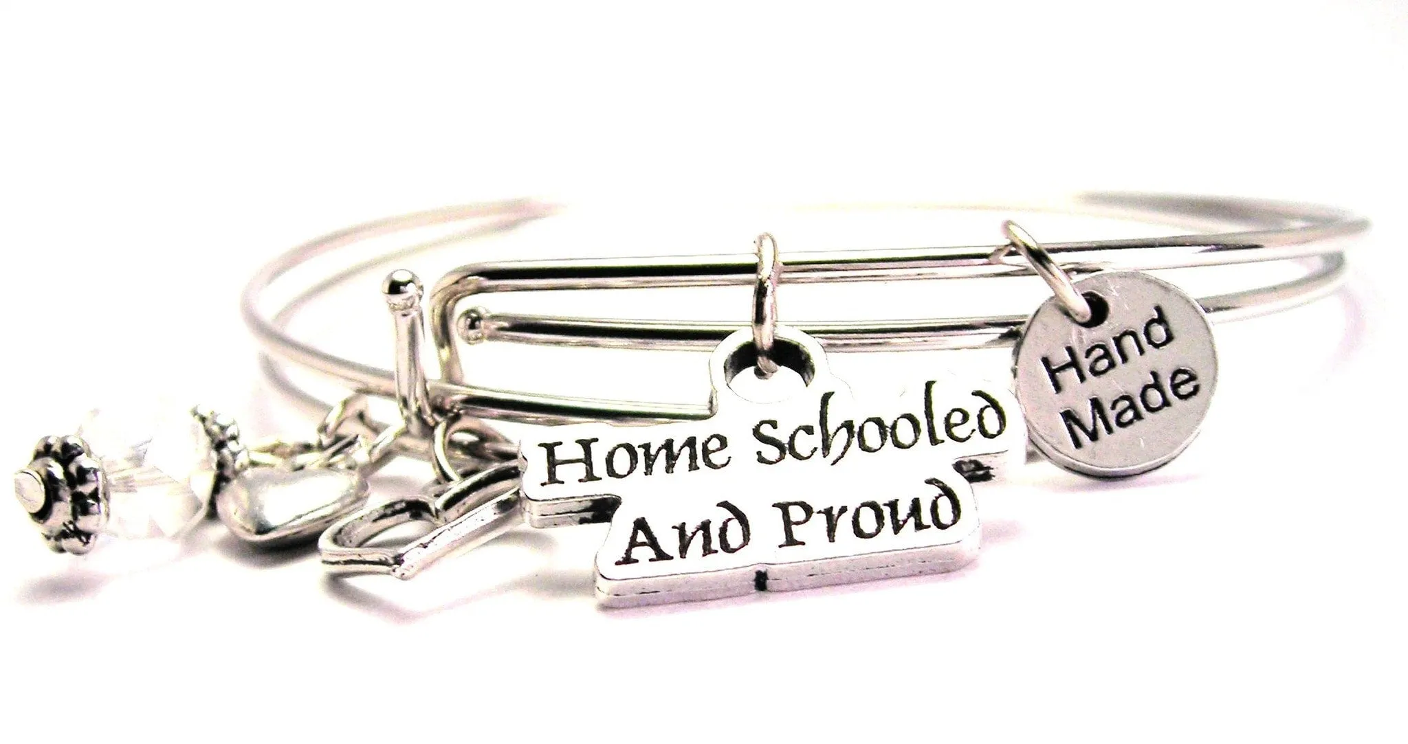 Home Schooled And Proud Expandable Bangle Bracelet Set