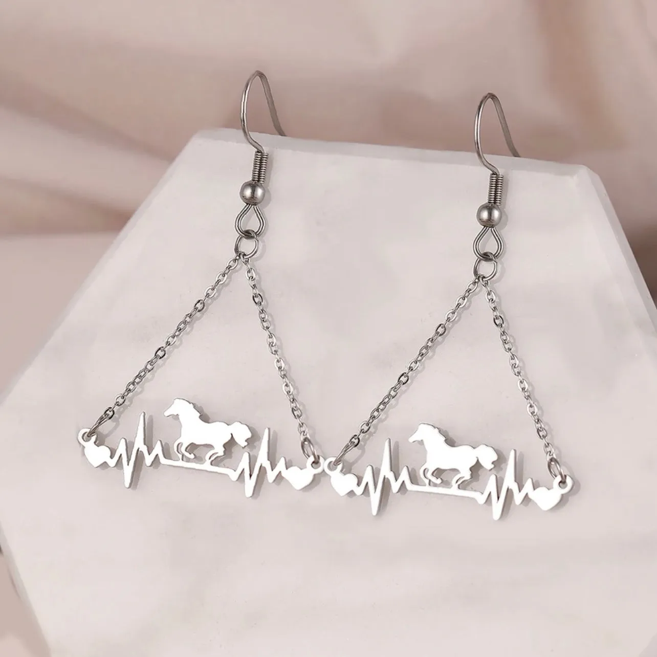 Horse Earrings - Delicate Horse Jewelry, Handmade Earrings, Delicate Jewelry, Horse Accessories