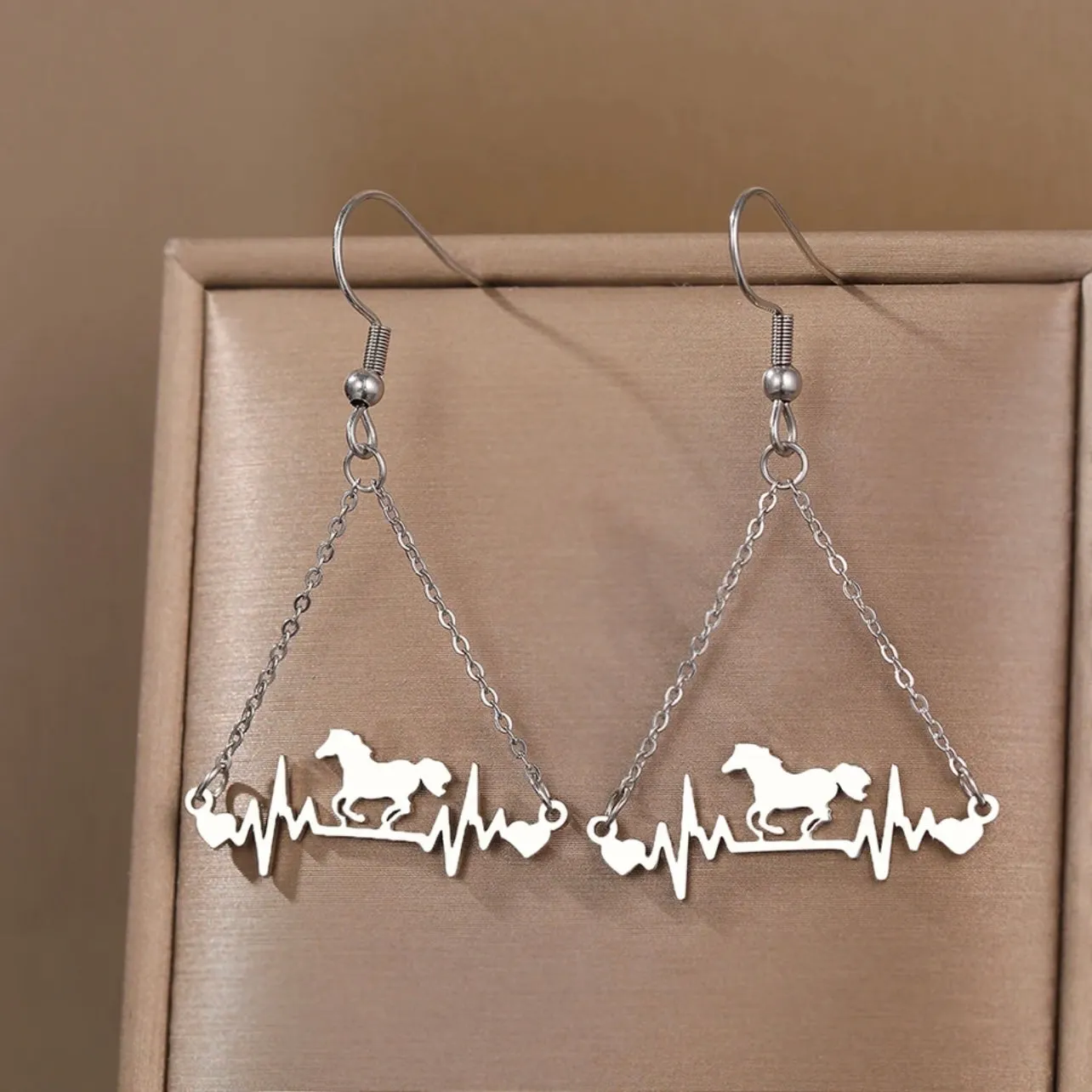 Horse Earrings - Delicate Horse Jewelry, Handmade Earrings, Delicate Jewelry, Horse Accessories