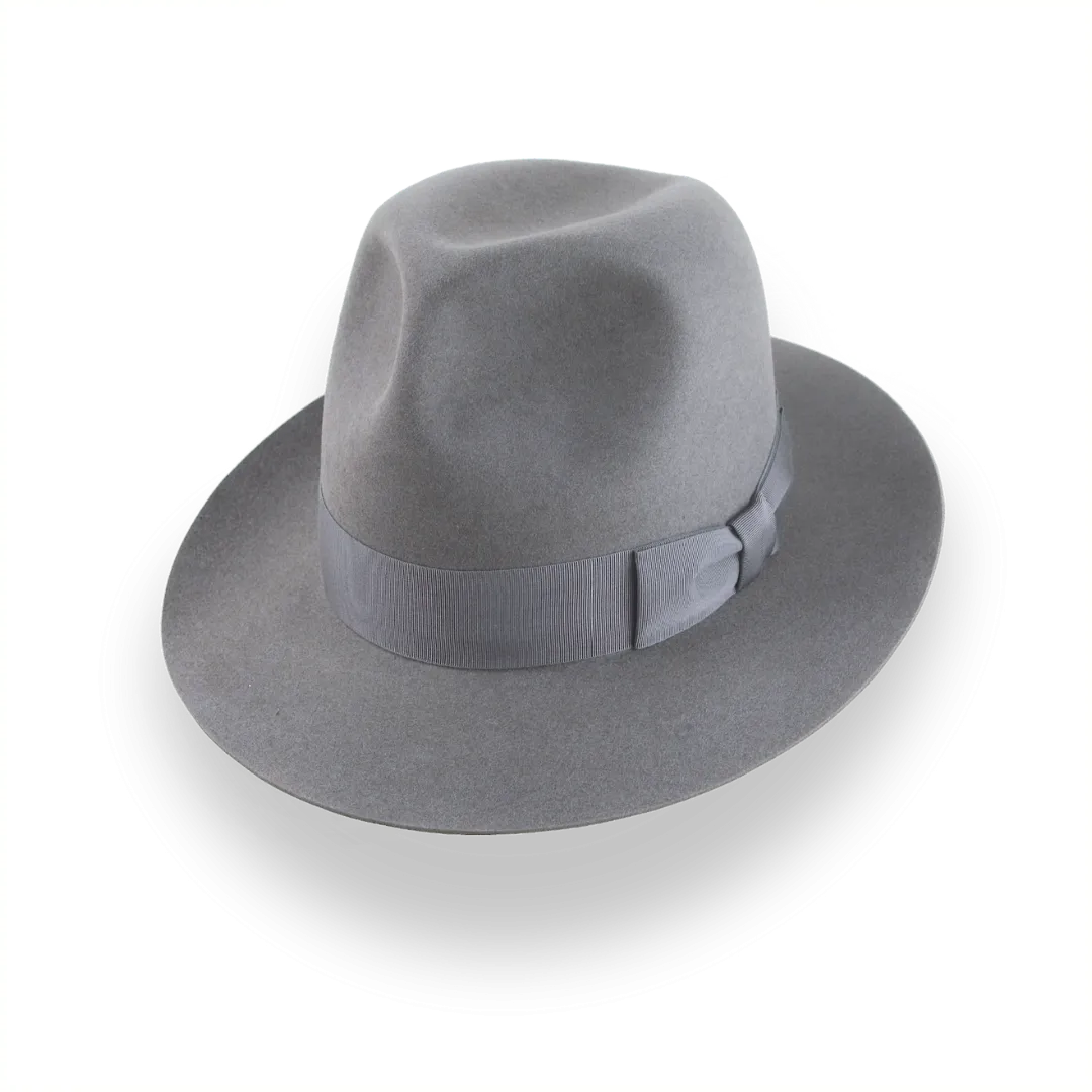 Indiana Jones Grey Fedora in Premium Beaver Fur Felt | The Pulsar