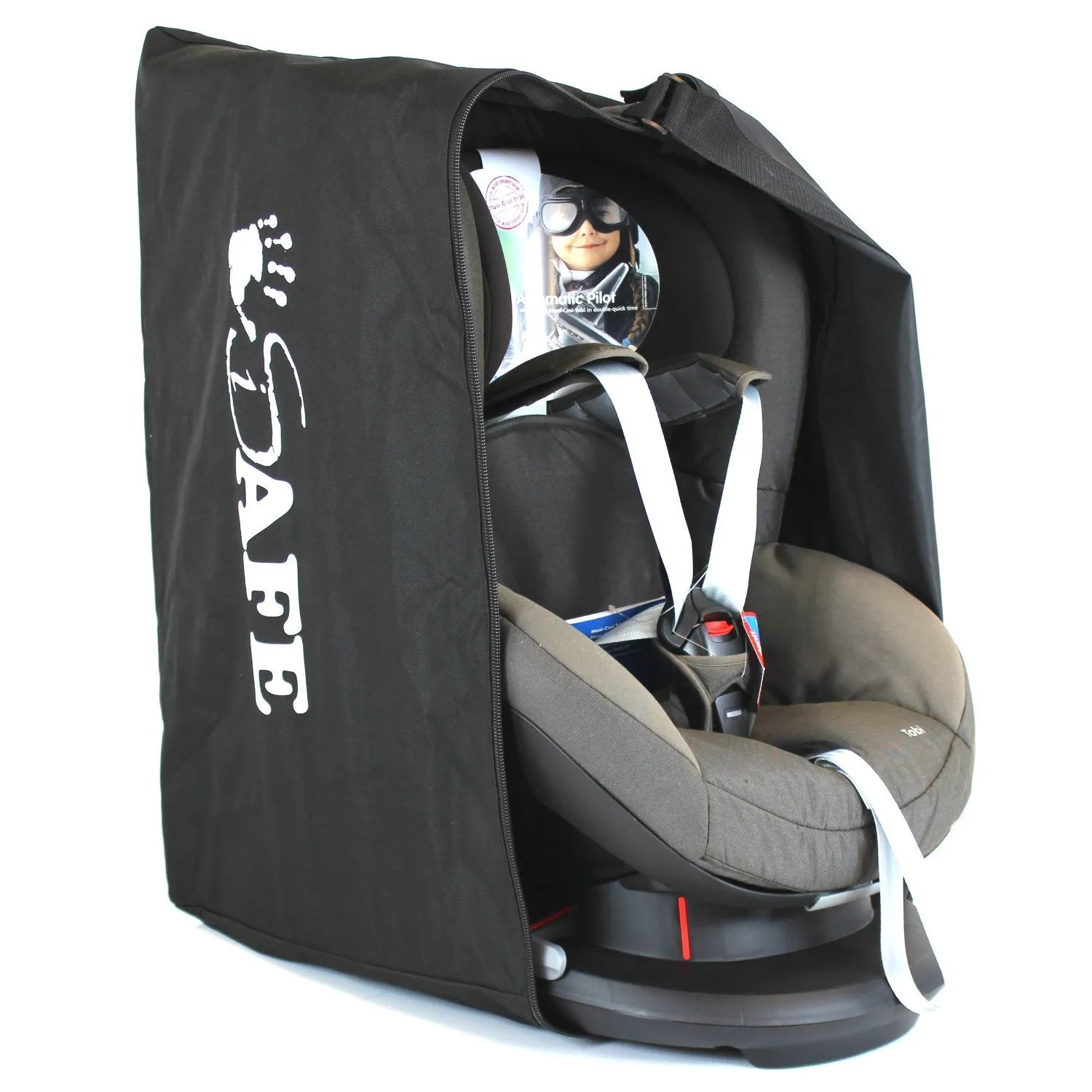 iSafe Carseat Travel / Storage Bag For BeSafe Izi Comfort X3 Isofix Car Seat (Black Alcantara)