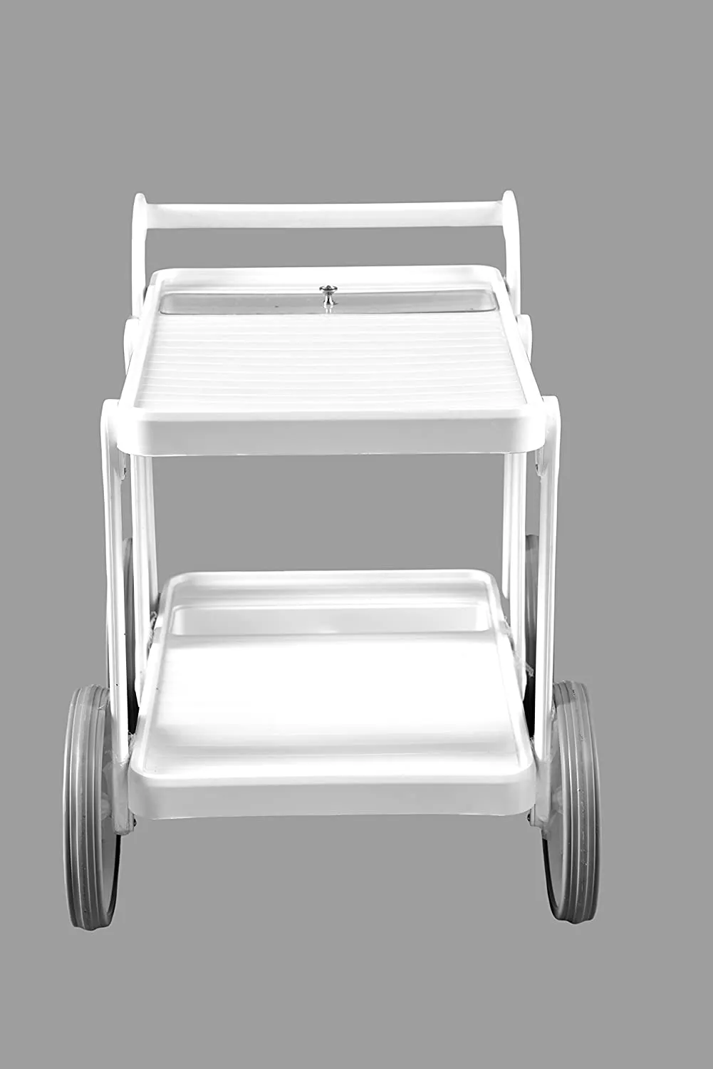 Italica Food Serving Trolley (Glossy Finish, White)