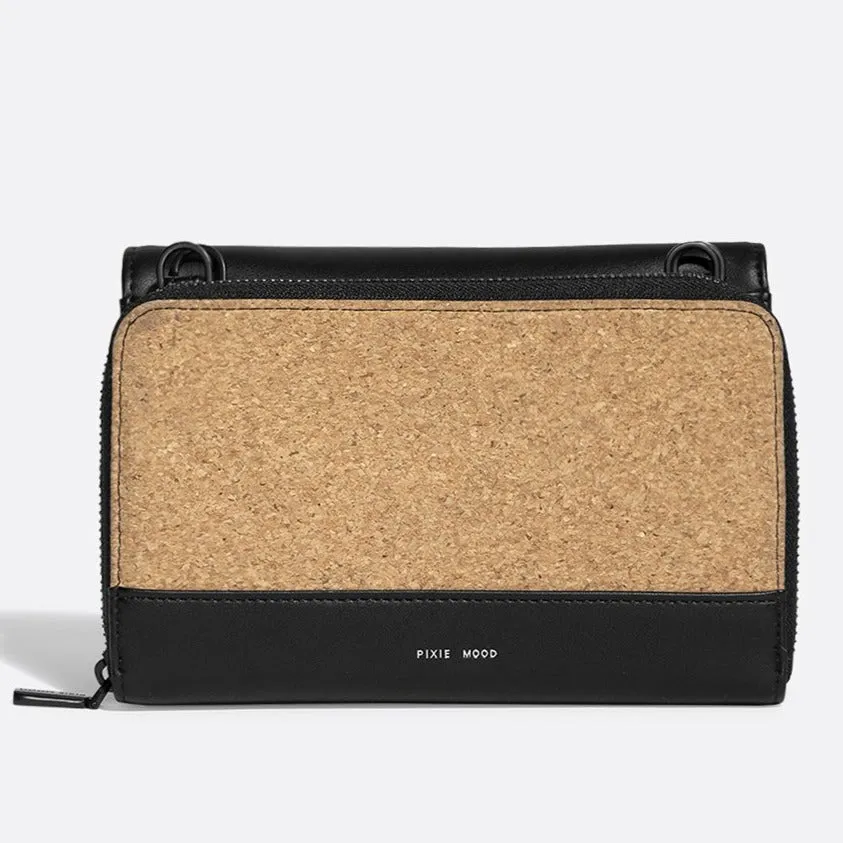 Jane 2-in-1 Wallet Purse - Black / Cork