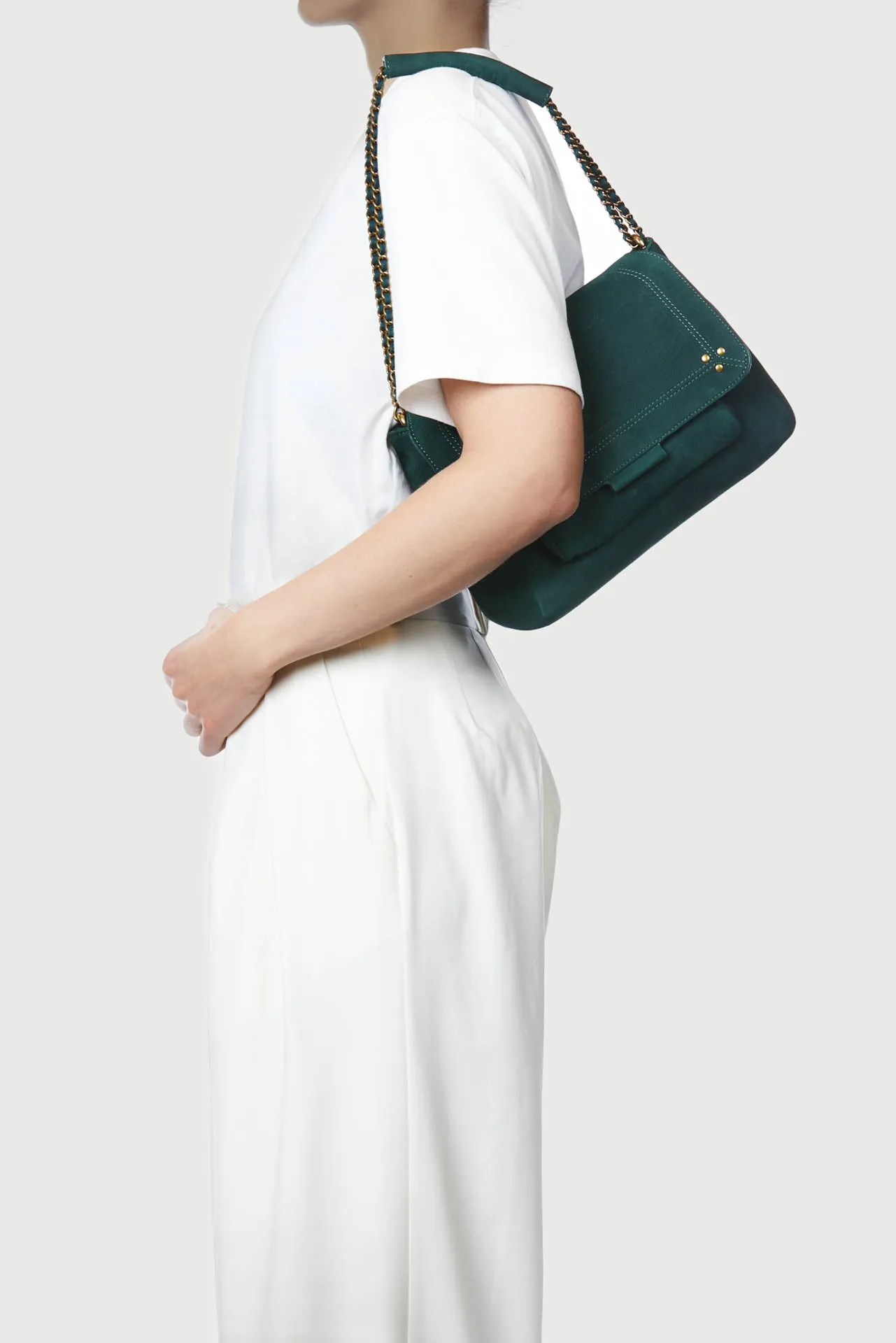 JEROME DREYFUSS SHOULDER BAG LULU L TA GREEN