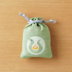 Katazome Small Talisman Bag - Snake -,  Drawstring Pouch,  Japanese traditional craft bag