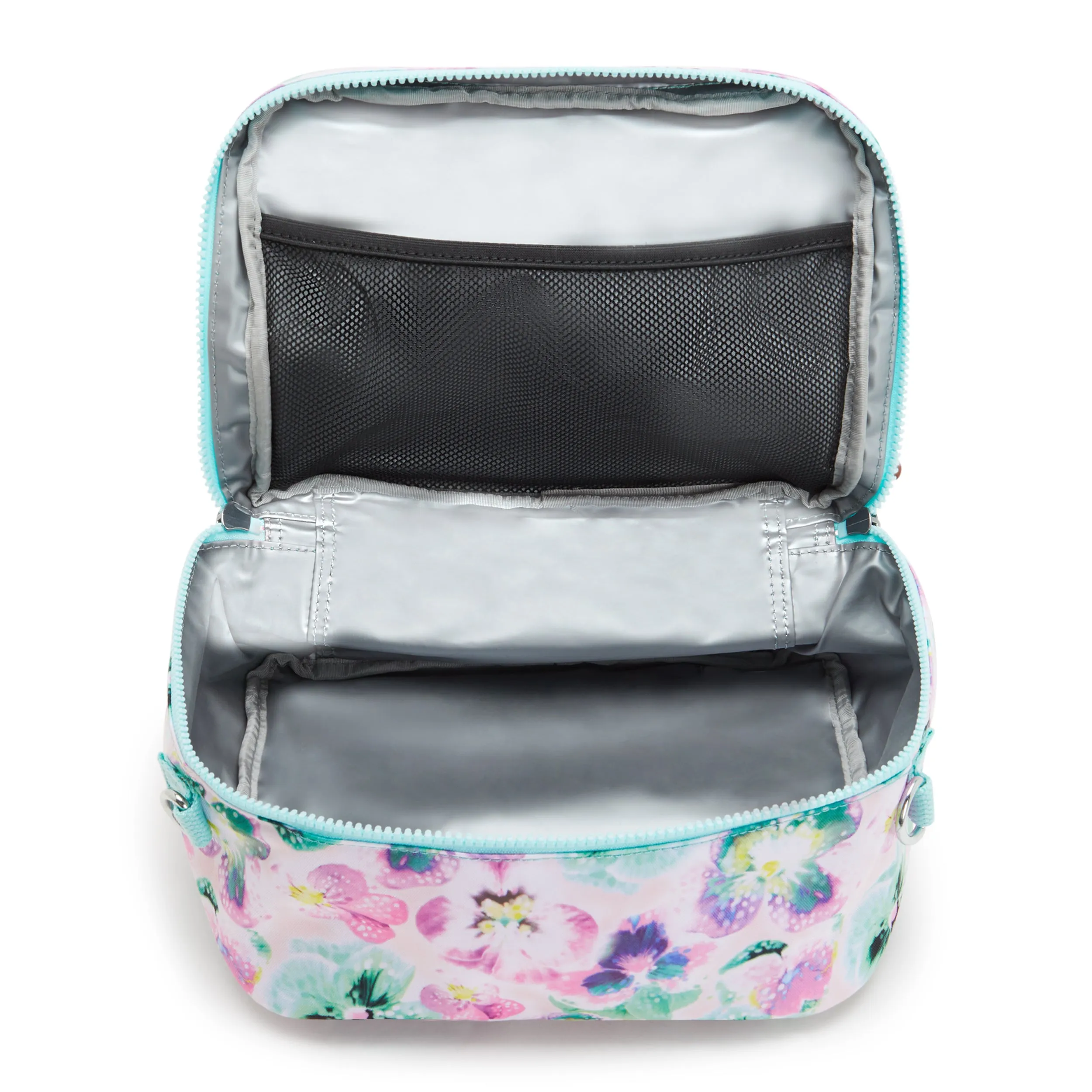 Kipling Miyo Aqua Blossom Large Lunch Bag with Trolley Sleeve C2I2989-7EC