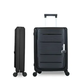 Kuber Industries Luggage Bag | Trolley Bags for Travel | Collapsible Luggage Bag | Travelling Bag | Trolley Bags for Suitcase | Lightweight Luggage Bag | 20 Inch | Pack of 5 | Black