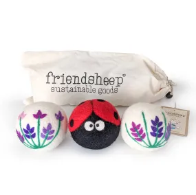 Lavender Fields Set of 3 Eco Dryer Balls - LADYBUG