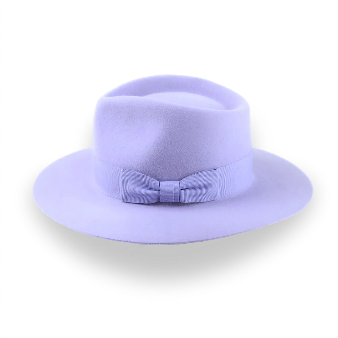 Lavender Flat Brim Fedora in Premium Fur Felt | The Solo