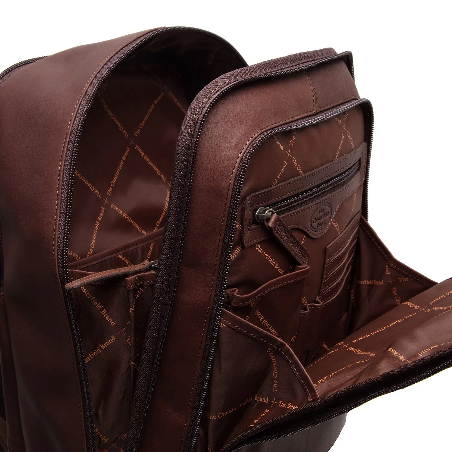 Leather Backpack Brown Detroit