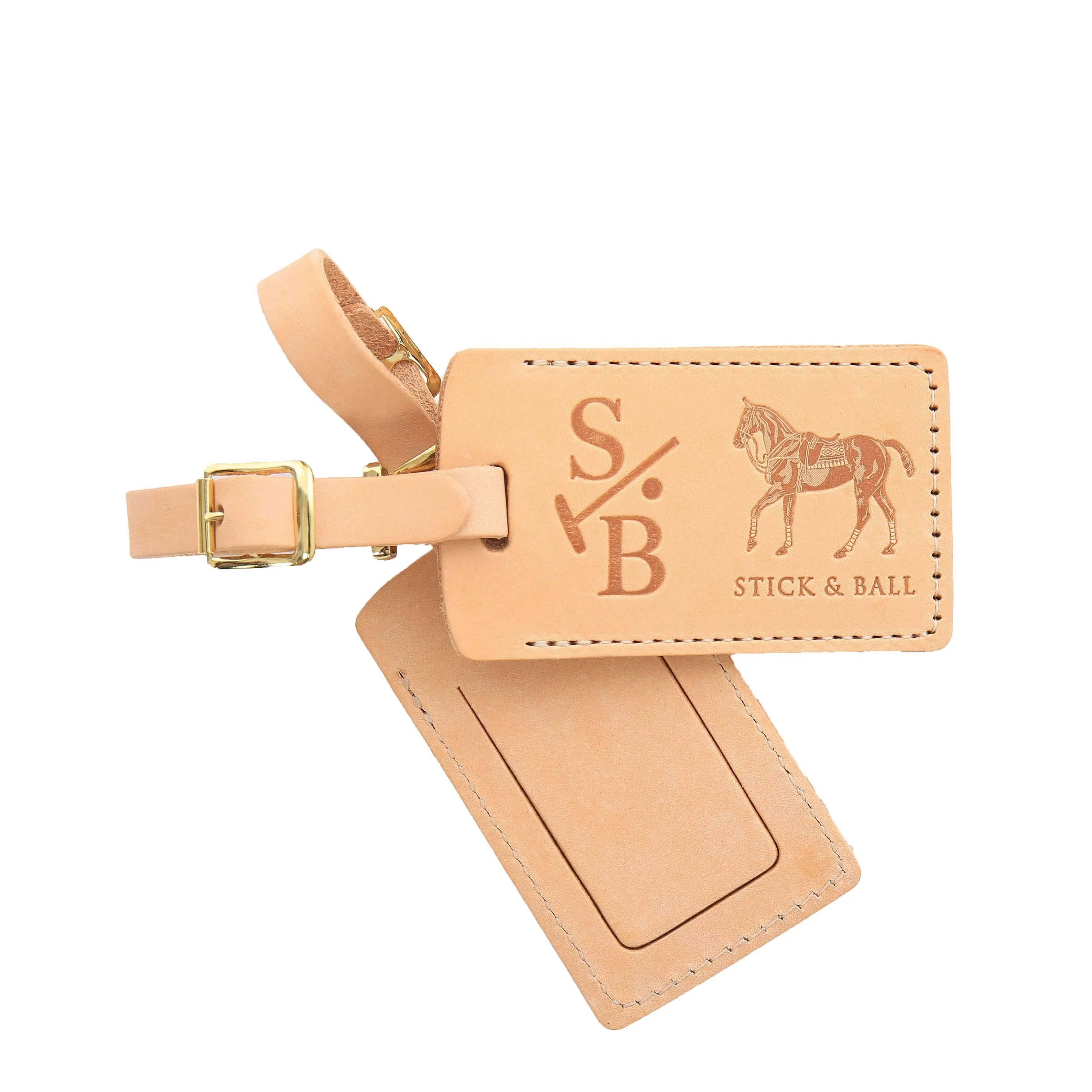 Leather Polo Pony Luggage Tag