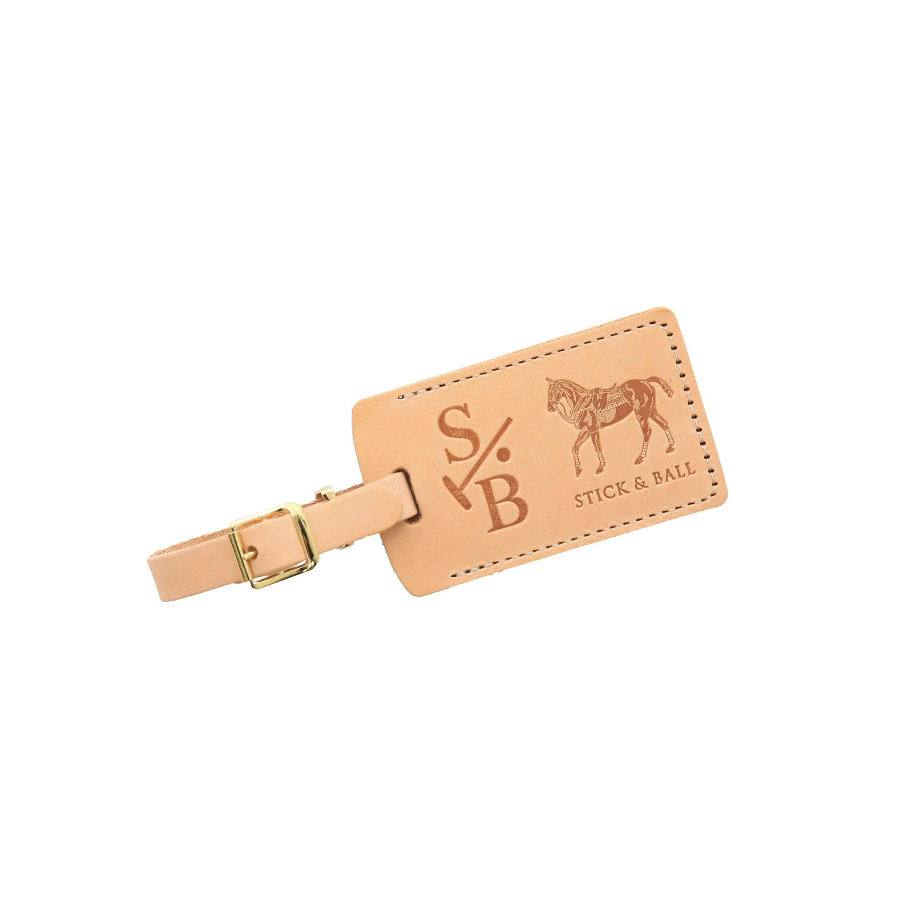 Leather Polo Pony Luggage Tag