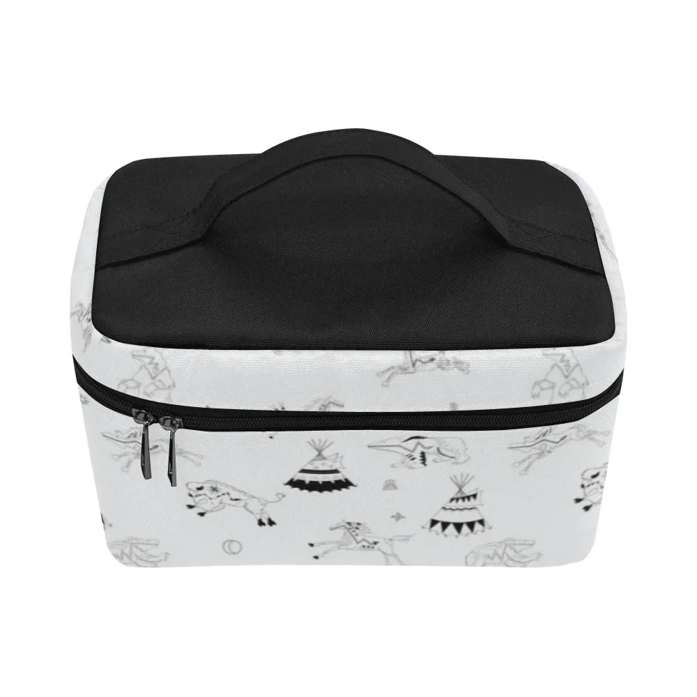 Ledger Dabbles White Cosmetic Bag/Large