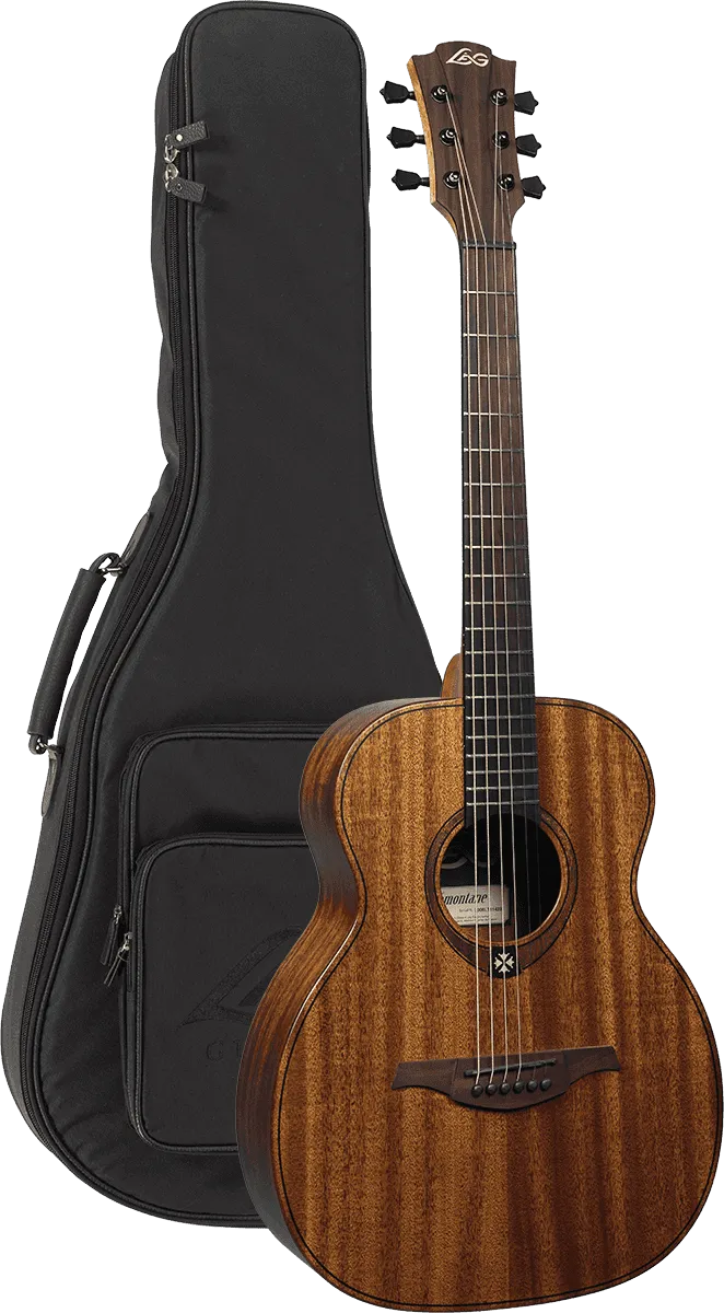 Lâg Travel-KA Tramontane Acoustic Travel Guitar with Gig Bag, Khaya (African Mahogany)