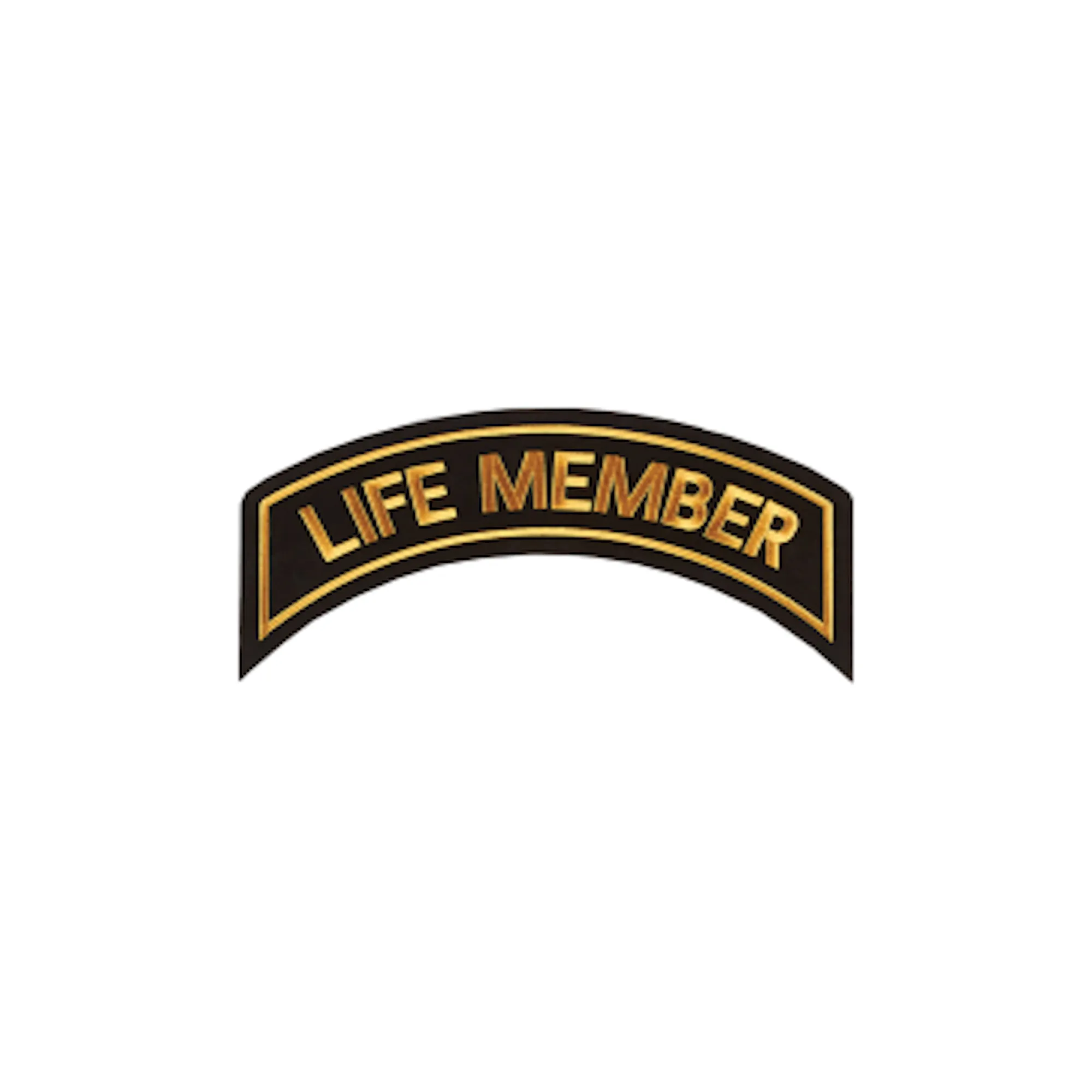 Life Member Patch In Gold - SMALL