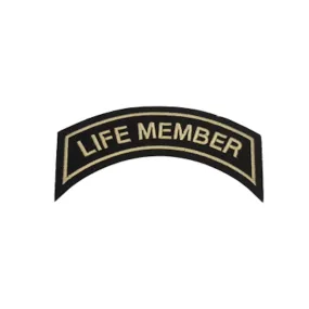 Life Member Patch In Tan - SMALL