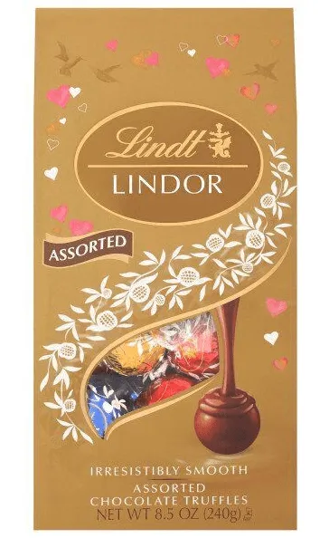 Lindt Lindor Assorted Chocolate Candy Truffles Bulk Bag (8.5 oz)