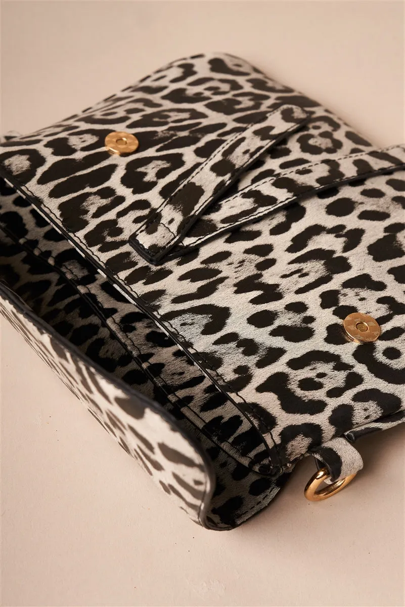 Madeline Leopard Crossbody in Grey