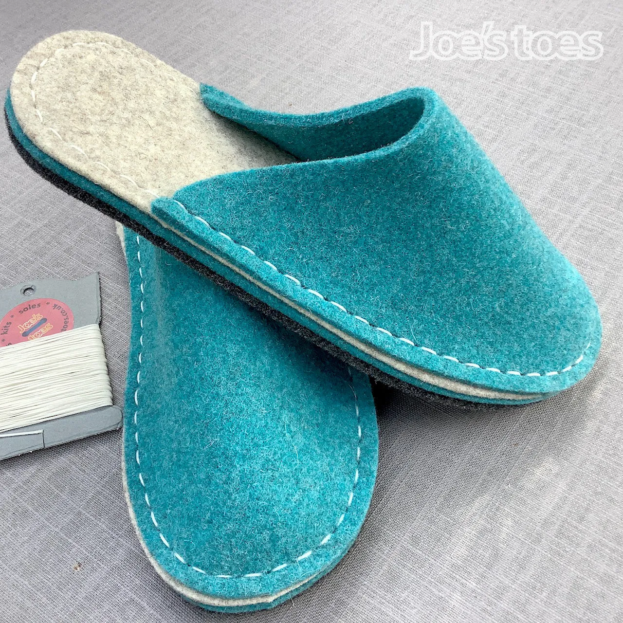 Make your own Felt Slipper Kit with Crepe Rubber Outsoles