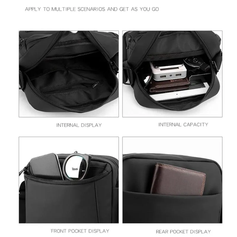 Men Shoulder Bags Fashion Business Male Crossbody Messenger Daily Bag Nylon Multifunction High Capacity New Hot Sale