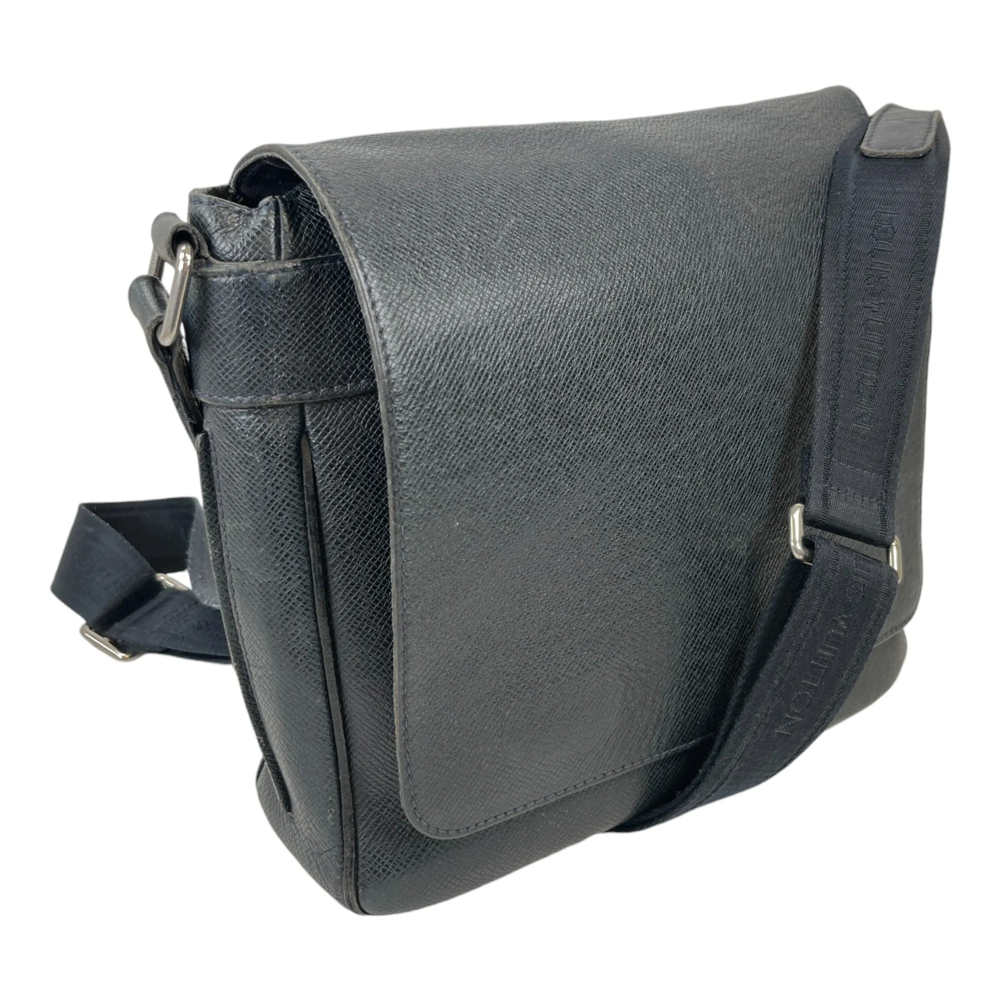 Men's Abbesses Epi Messenger Bag Black