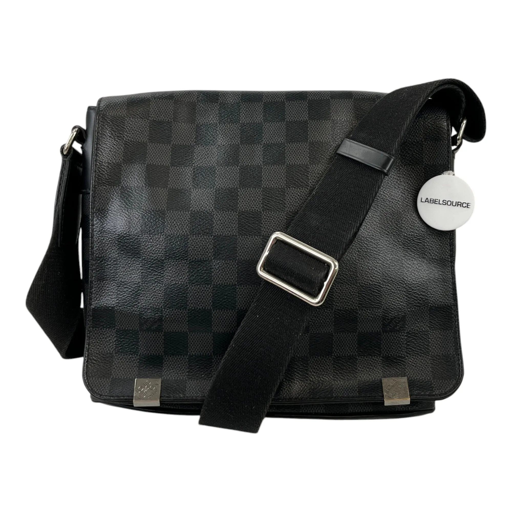 Men's District Damier Messenger Bag Black