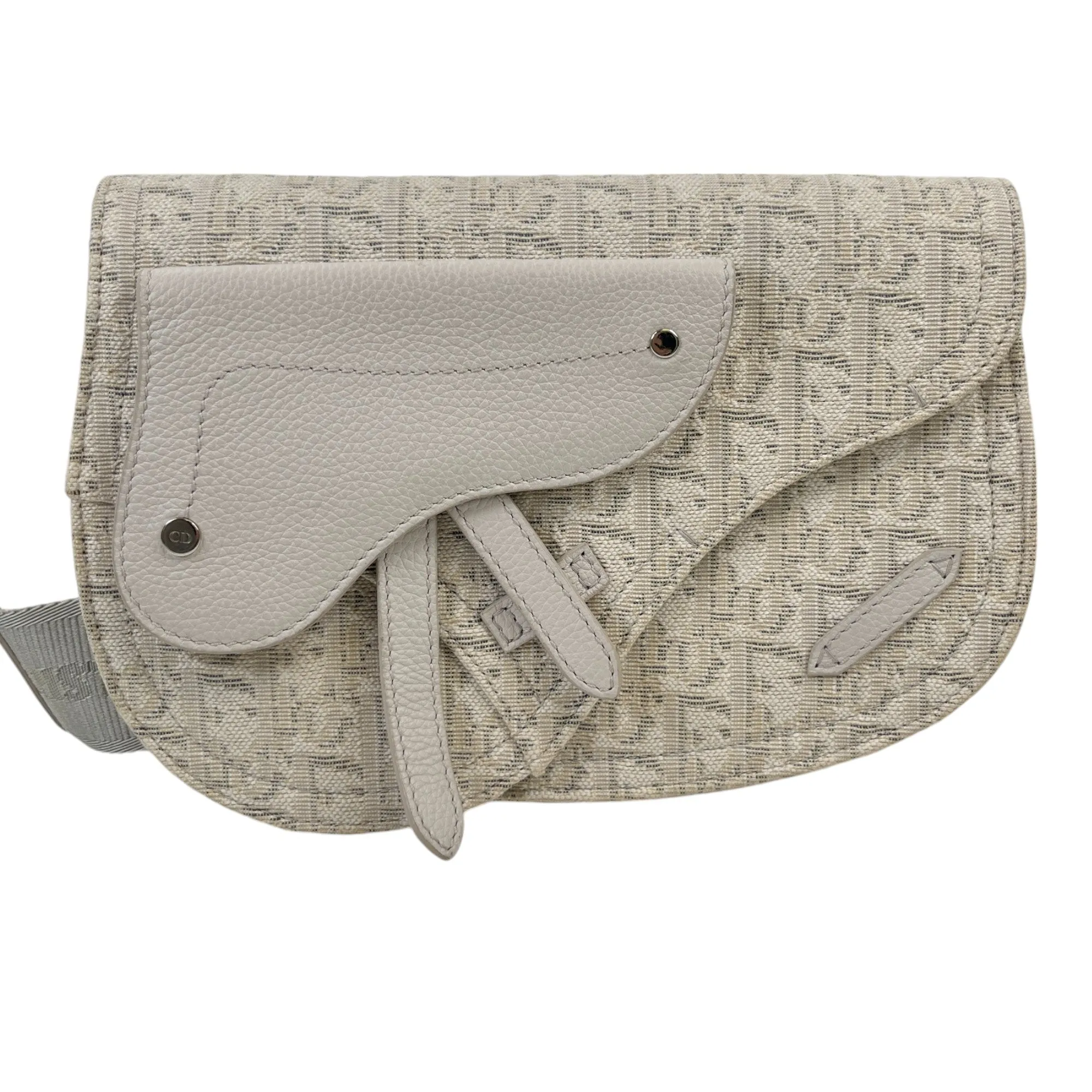 Men's Saddle Oblique Messenger Bag Grey