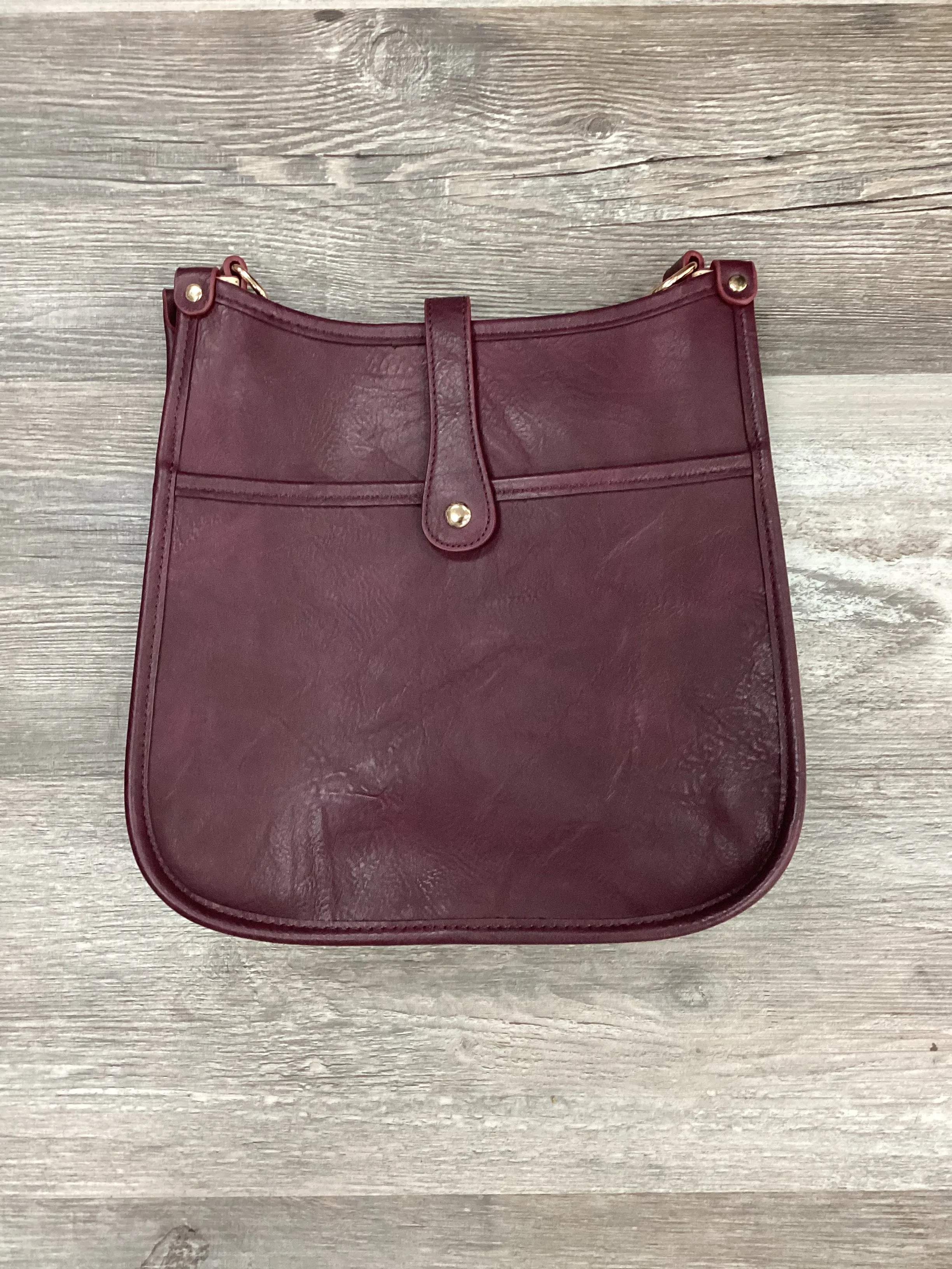 Merlot Vintage Vegan Leather Messenger Bag