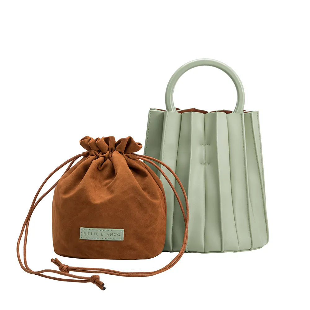 Mint pleated bag