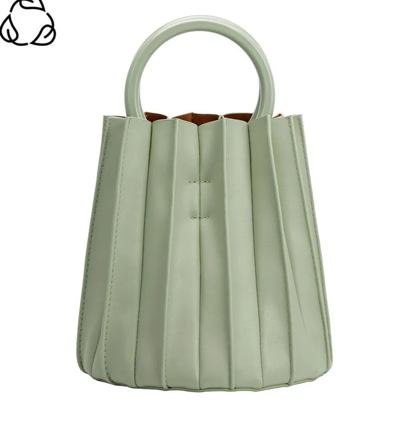 Mint pleated bag