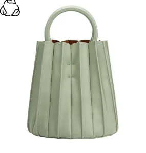 Mint pleated bag