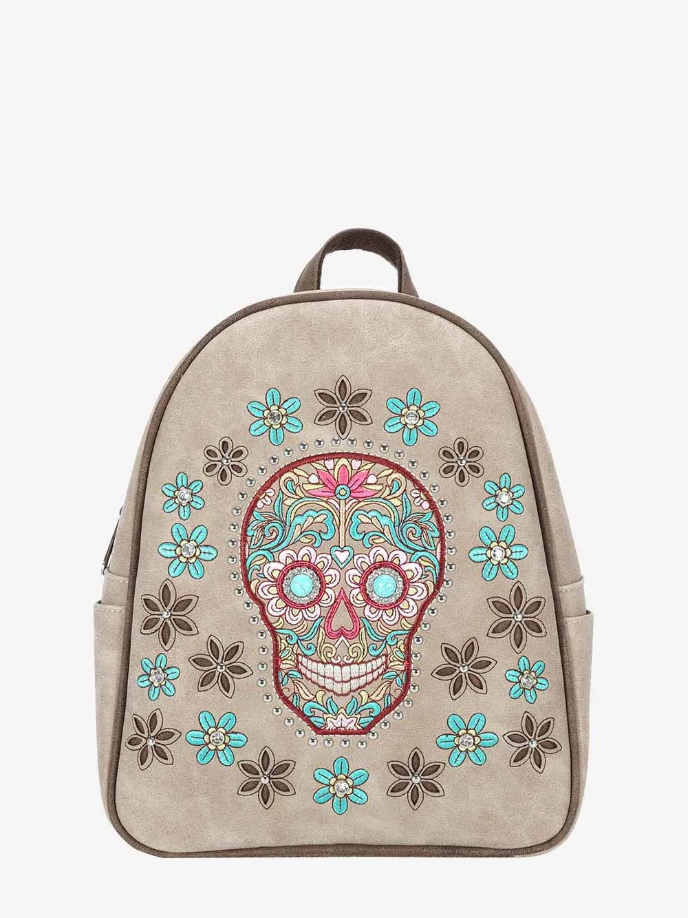 Montana West Embroidered Sugar Skull Collection Backpack