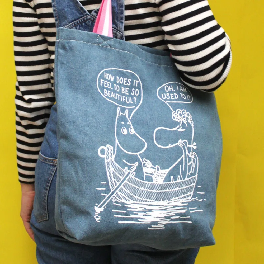 Moomin "So Beautiful" Denim Tote