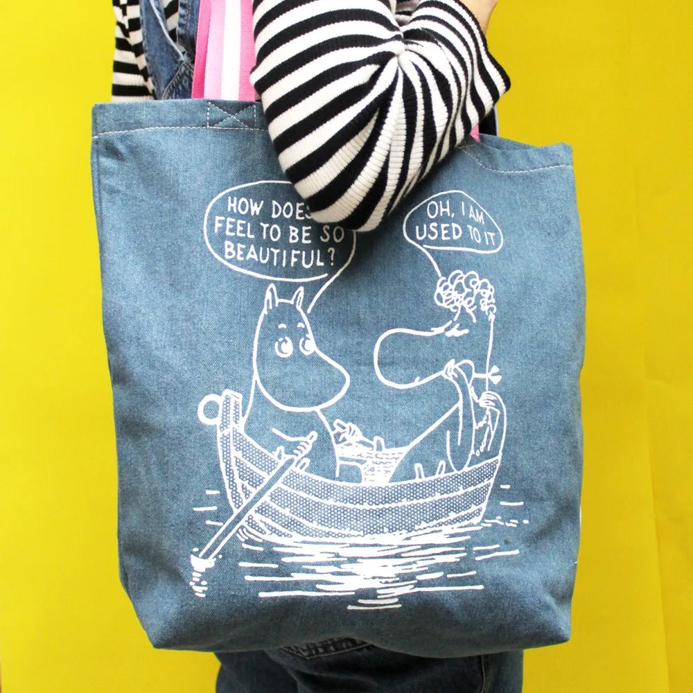 Moomin "So Beautiful" Denim Tote