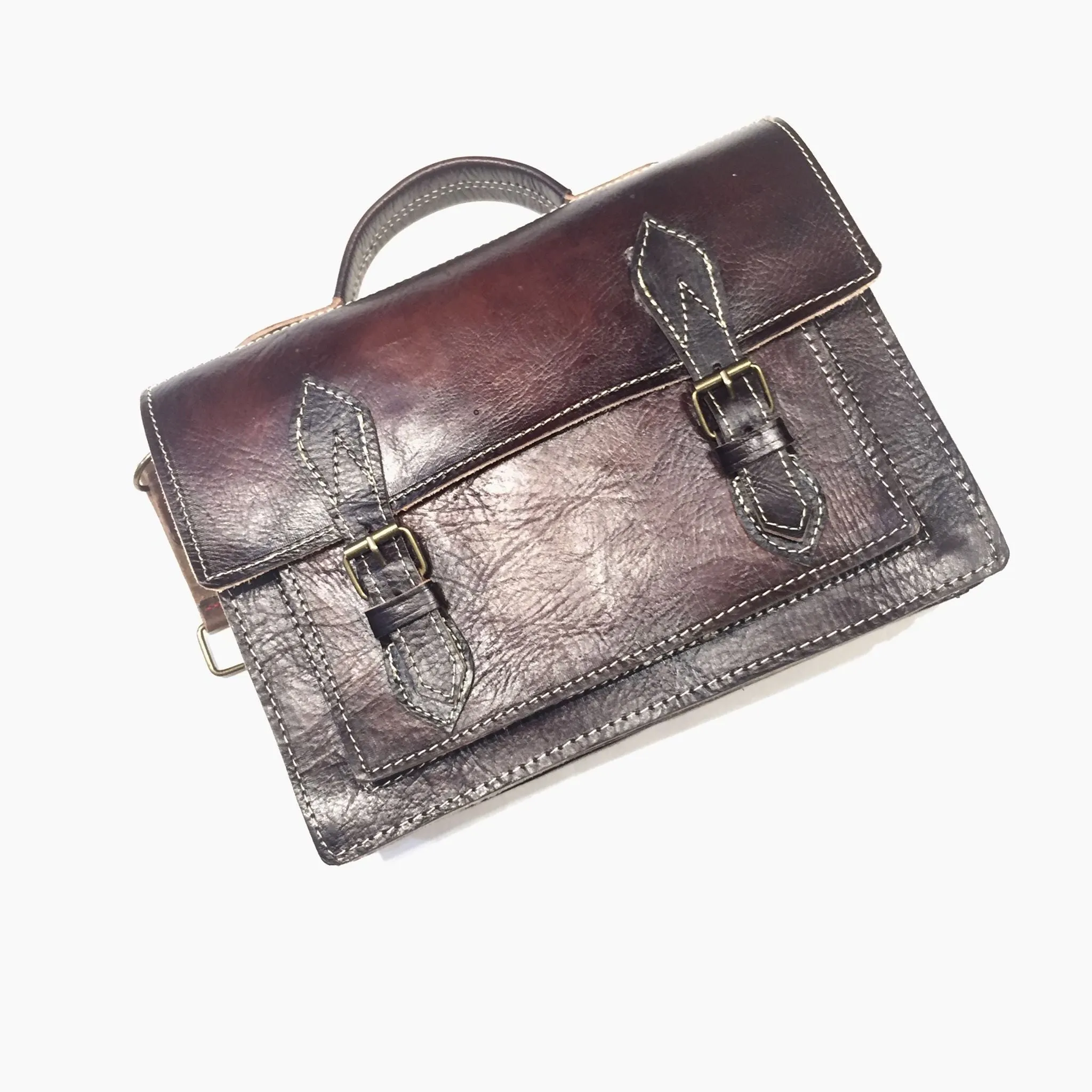 Moroccan Tuscan Aged Lambskin Messenger Bag