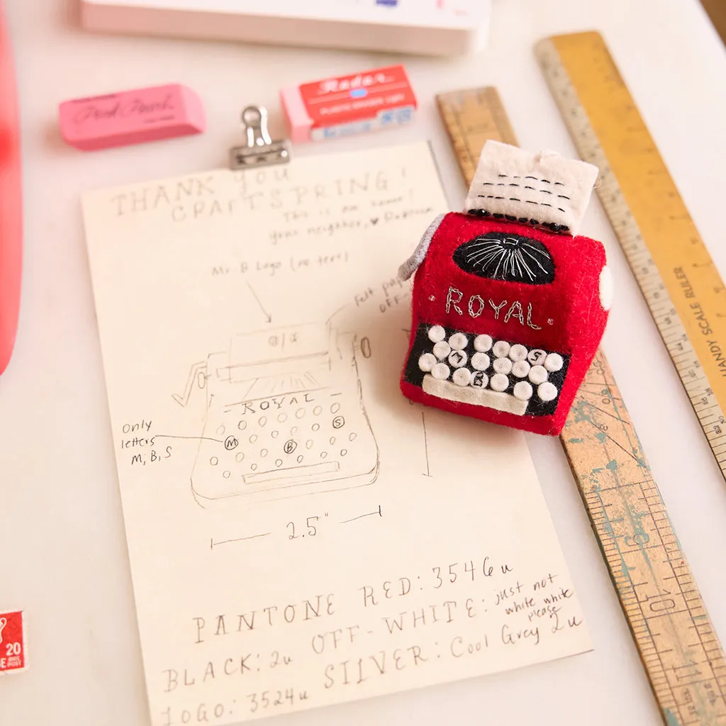 Mr. Boddington's Royal Red Typewriter Ornament