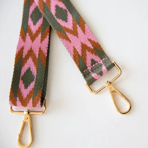 Multi-Color Woven Crossbody Bag Strap