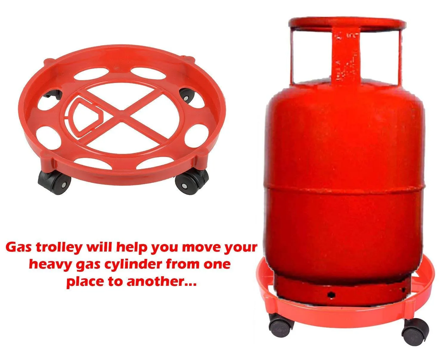 New Useful LPG Cylinder Plastic Moulded Trolley