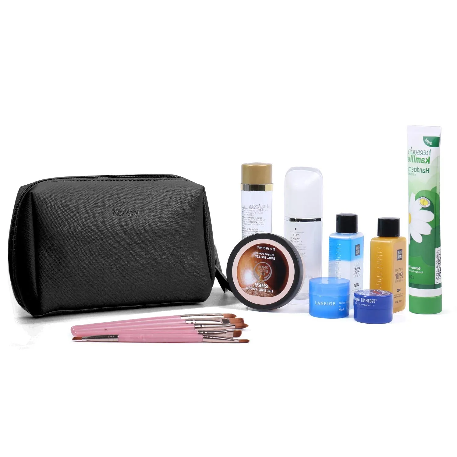 NW5038 Mini Vegan Leather Makeup Bag Travel Cosmetic Pouch