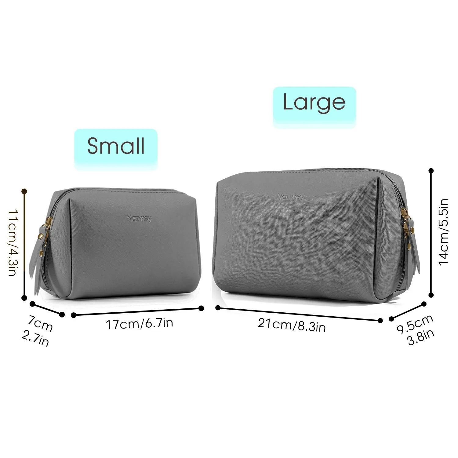 NW5038 Mini Vegan Leather Makeup Bag Travel Cosmetic Pouch