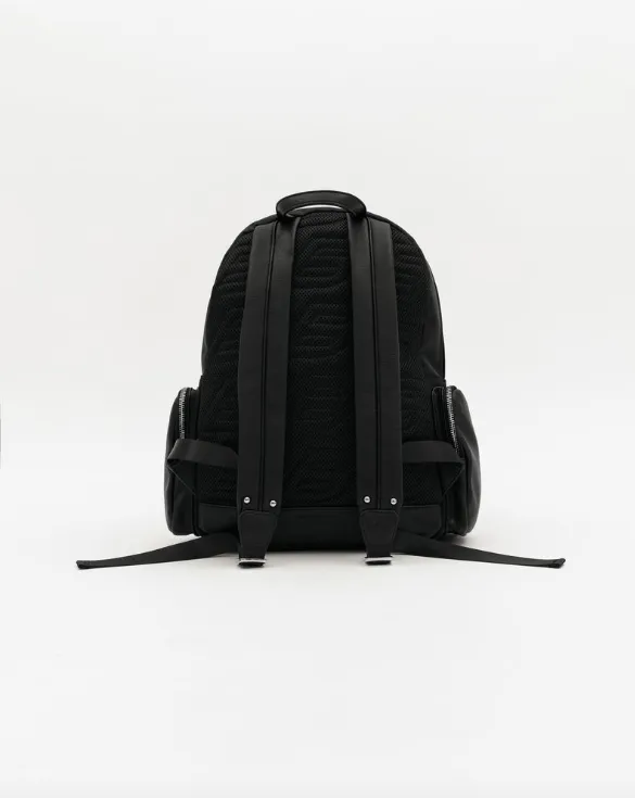 Nylon Weekender Backpack - Black