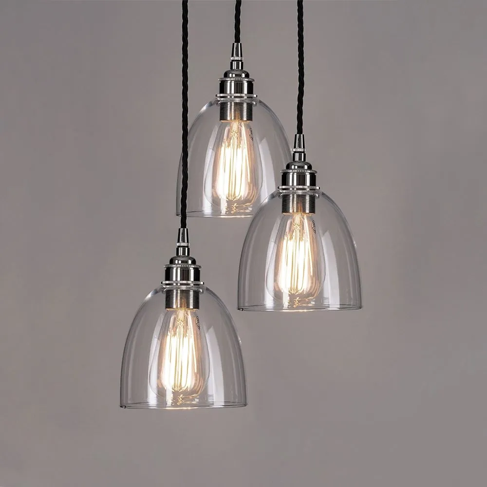 Old School Electric Blown glass cluster - clear