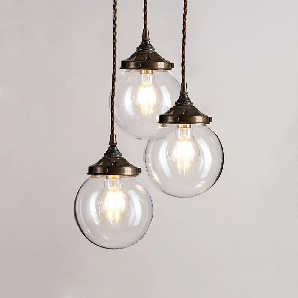 Old School Electric Blown glass cluster - clear