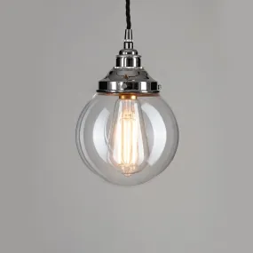 Old School Electric Globe blown glass pendant light