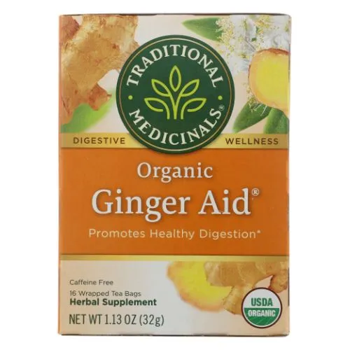 Organic Ginger Aid Tea 16 Bags By Traditional Medicinals