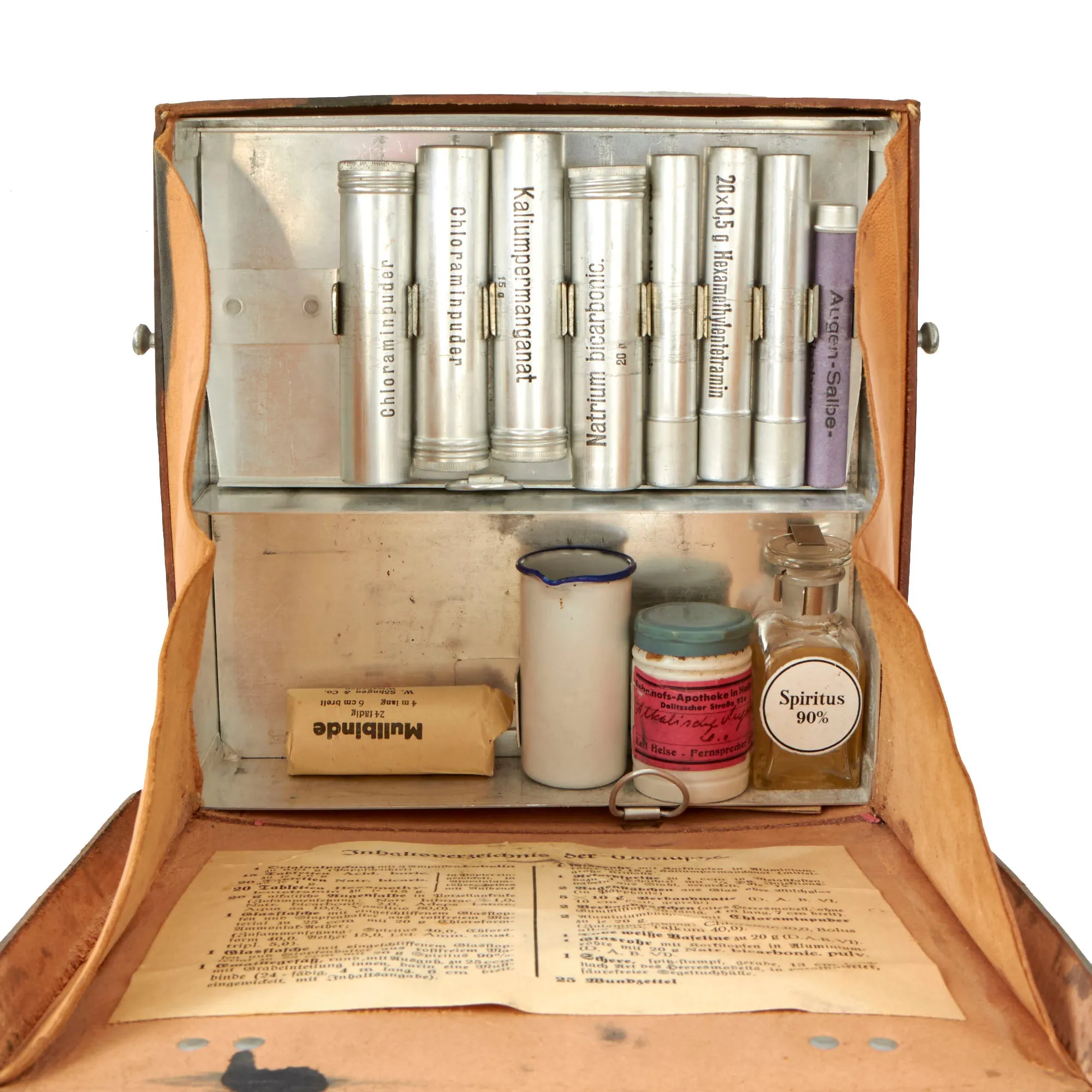 Original German WWII Luftschutz Gastasche "Gas Bag" Medic First Aid Kit by W. Söhngen & Co. with Contents